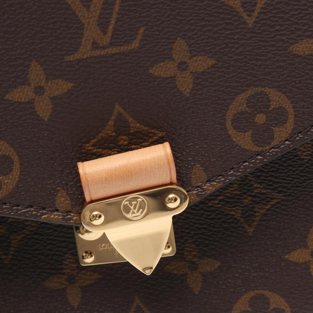 Louis Vuitton Pochette Metis Monogram Handbag Canvas Leather Brown - Picture 9 of 9